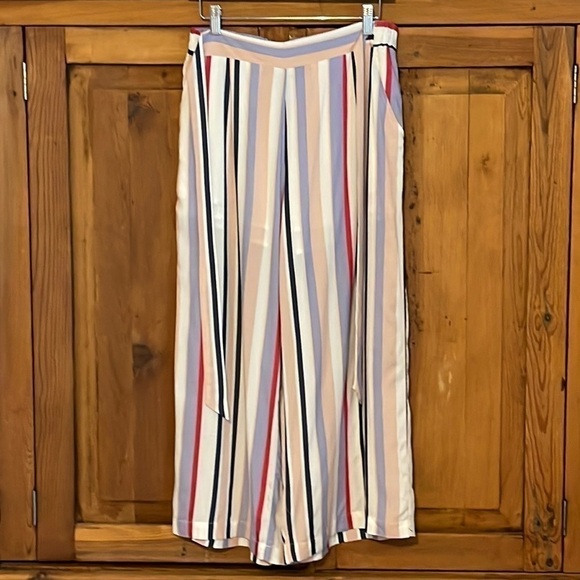 MISS ME COLORED STRIPED VISCOSE PANT Sz. L - Picture 1 of 16